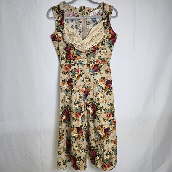 Blue Enchantress Dresses & Skirts - Blue Enchantress Retro Rockabiliy Floral Pin Up Style Midi Dress, Size Medium